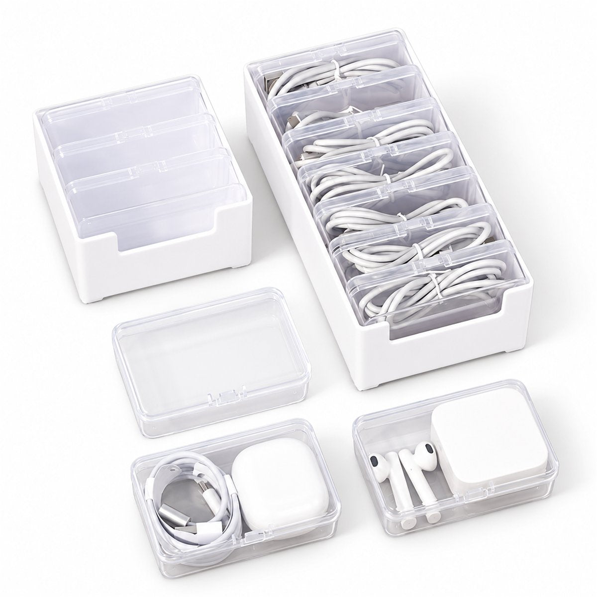 Caja organizadora de cables con tapa